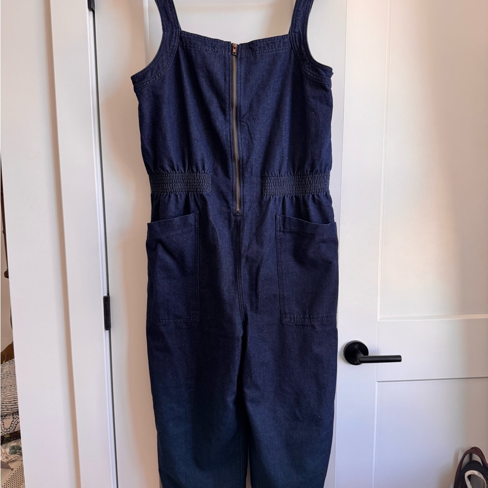 Dark Blue Denim Jumpsuit